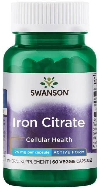 SWANSON Iron Citrate 25 mg (60 kaps.)