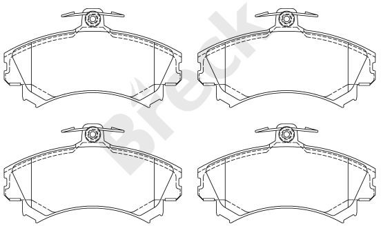 BRECK Zestaw klocków hamulcowych, hamulce tarczowe 21920 00 701 10 21920 00 701 10