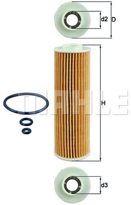 Mahle FILTR OLEJU KNECHT OX 183/5D1 ECO MERCEDES C-KLASA W203 W204 E-KLASA W211 W212 02 OX 183/5D1