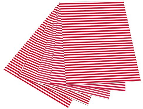 Folia 6020 karton fotograficzny z paskami, 50 x 70 cm, 10 arkuszy, czerwony/biały