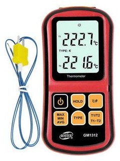 benetech Cyfrowy termometr + termopara K-J-T-E-R-N-S x2 GM4