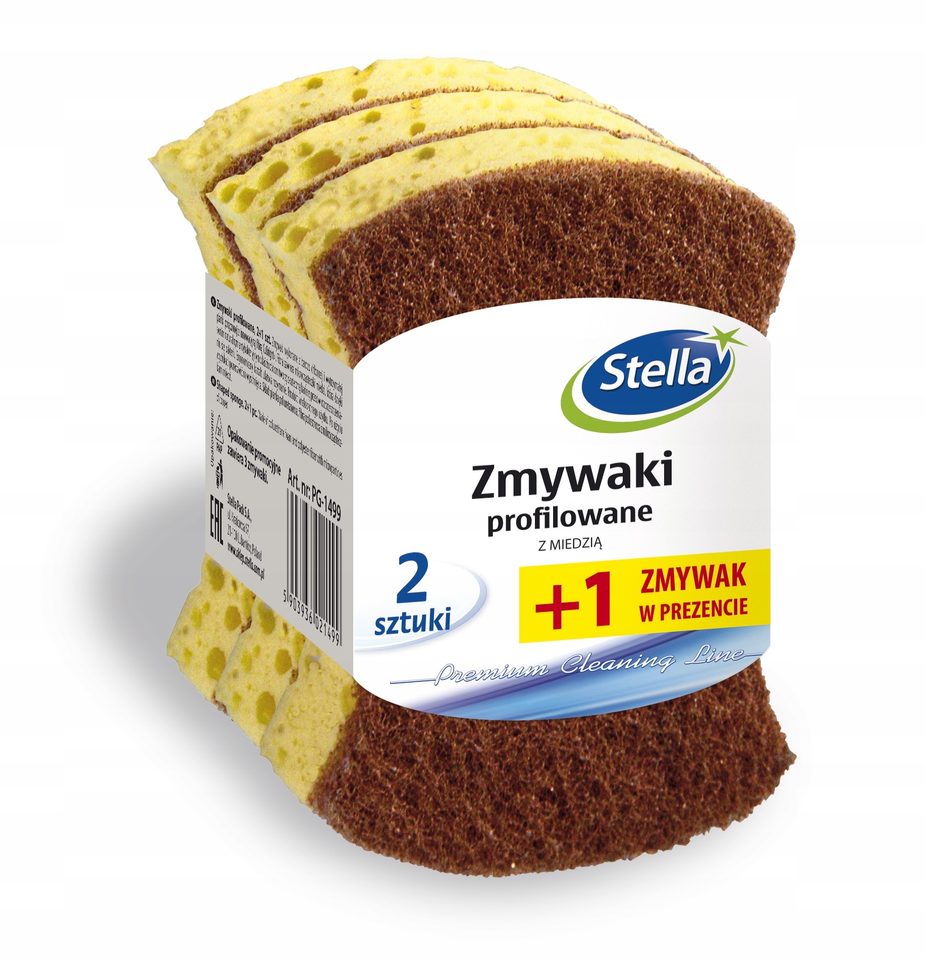 Stella Zmywaki profilowane z miedzią 2+1 Gratis