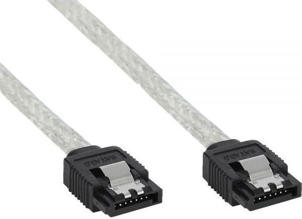 InLine SATA 6 SSD/HDD Kabel okrągły opływowy z zatrzaskami na końcówkach 0.75m 27307R