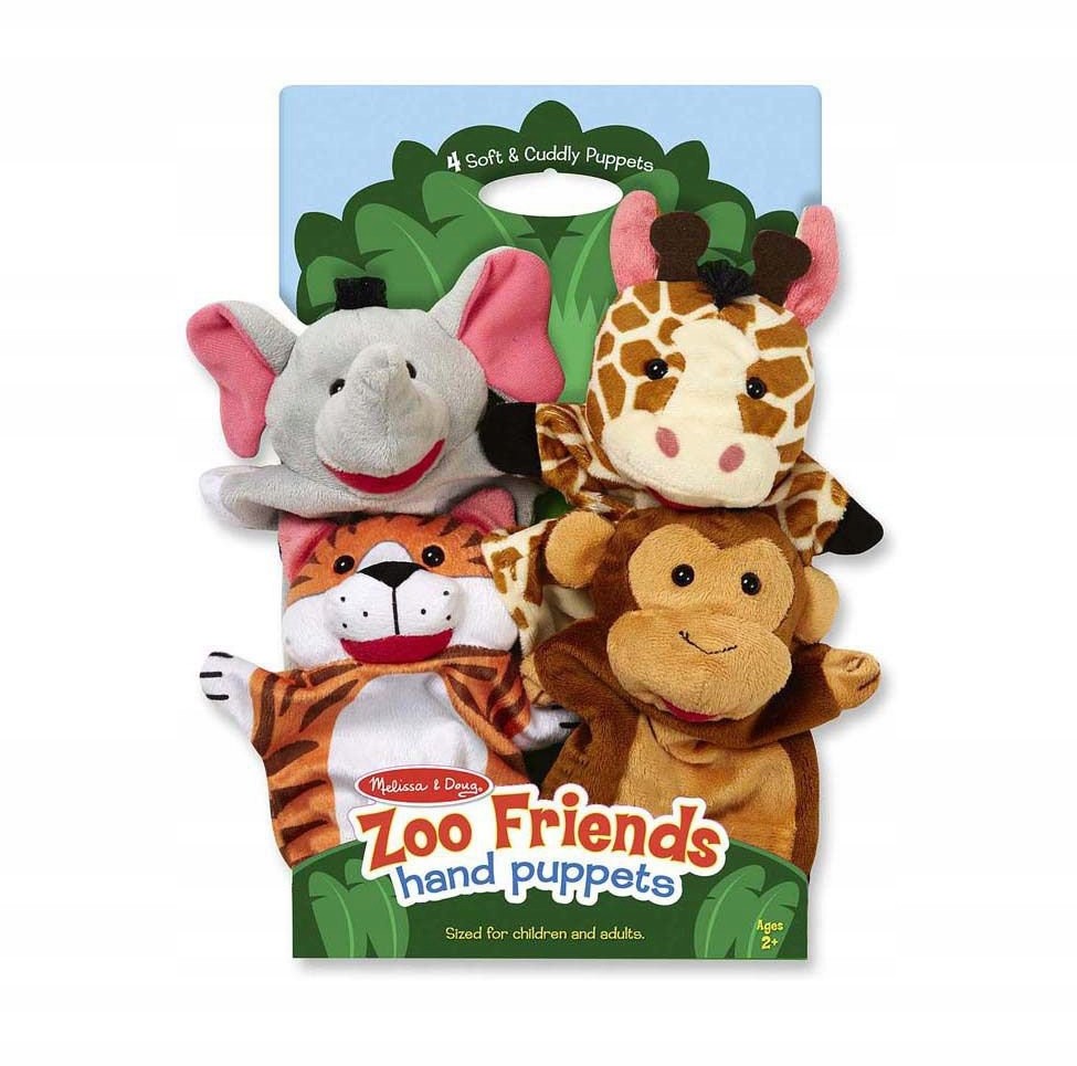 Melissa&Doug Pacynki na rękę Zoo komplet 4 szt