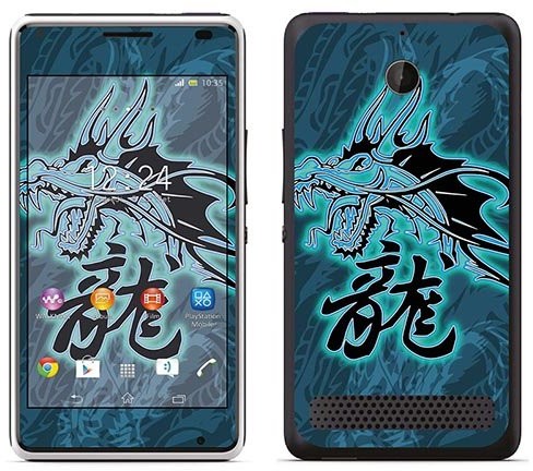 Sony Royal Sticker Royal tatuaż ścienny RS. 74265 samoprzylepny do Xperia E1 z motywem chińskiego smoka RS.74265