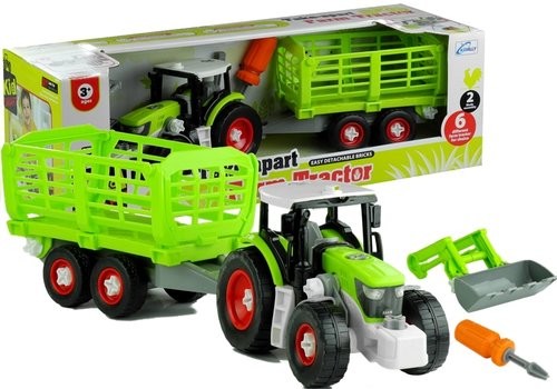 Lean Rozkręcany traktor z otwierana przyczepą 43 cm