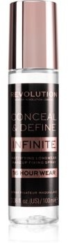 Makeup Revolution Conceal & Define Infinite spray utrwalający makijaż z matowym wykończeniem 100 ml