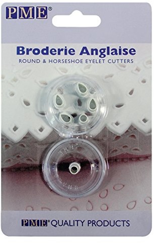 PME pme broderie Anglaise okrągła i podkowa oczko formy do wycinania ciasta, zestaw 2 BA400