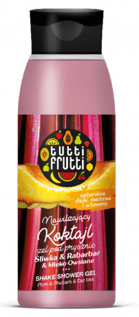 Farmona TUTTI FRUTTI nawilżający KOKTAJL Żel po prysznic ŚLIWKA & RABARBAR & MLEKO OWSIANE 400ml 61627-uniw