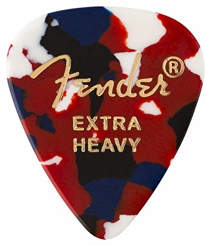 Fender 351 SHAPE CLASSIC PICKS CONFETTI kostki celuloidowe kształt: 351 opakowanie 12 sztuk grubość: ekstra mocne kolor: Confetti 1980351250