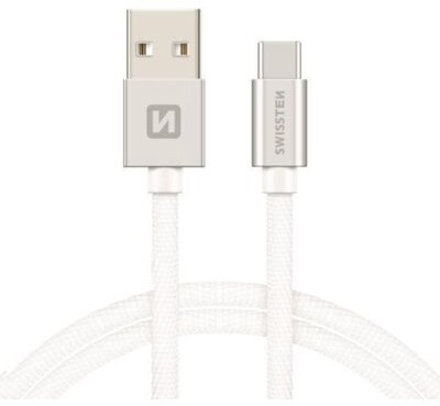 SWISSTEN Kabel USB USB Typ C SWISSTEN 2 m Srebrny 71521303