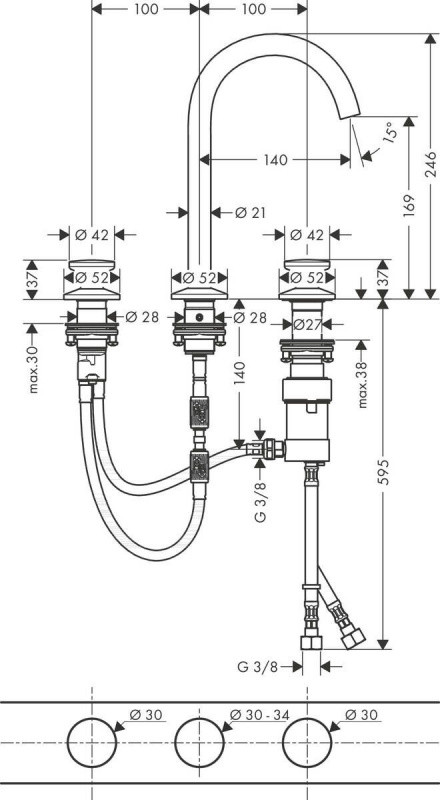 Hansgrohe One Bateria umywalkowa czarny mat 48070670