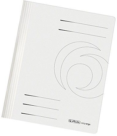 Herlitz 10902450 skoroszyt A4, zeszyt handlowy i urzędowy, karton Manila, 25 sztuk, biały