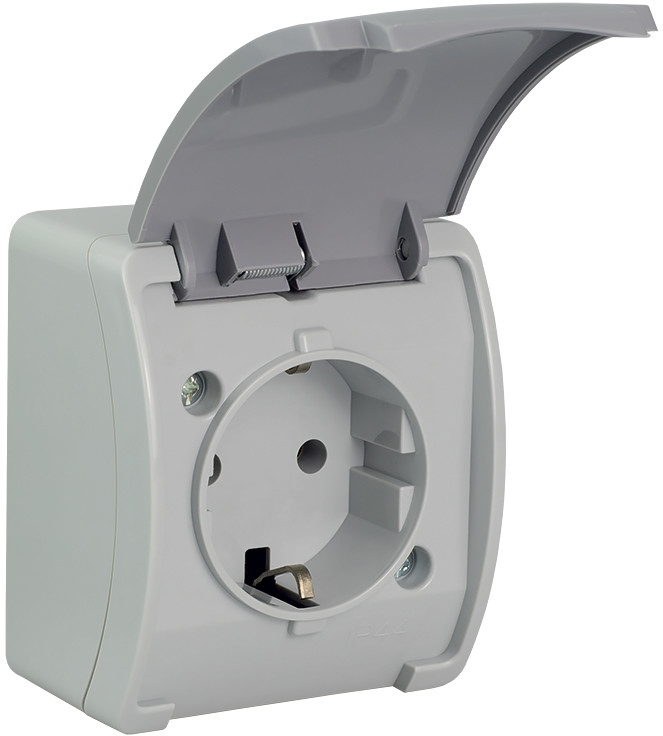 LEDart ELEKTRO_PLAST pojedyncze Schuko Koala szary/grafit 61.392