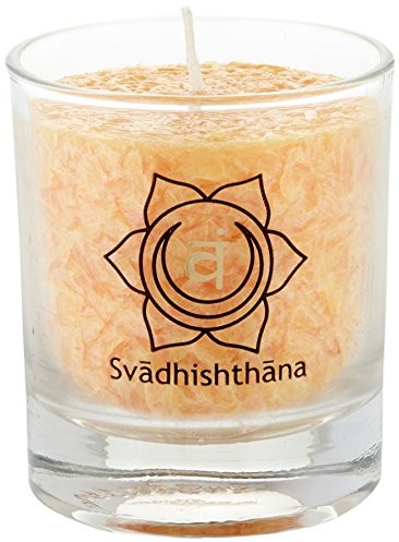 Palm Light 4041678004279 czakra, swadh polecenie Hana, wysokość ok. 6 cm, świeca kolorowa zestaw 4-częściowy, pomarańczowy 4041678004279