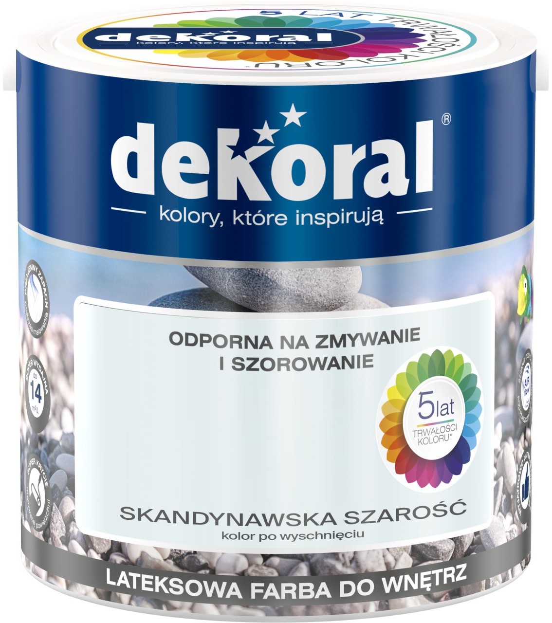 Dekoral Farba lateksowa skandynawska szarość 2,5 L Akrylit W