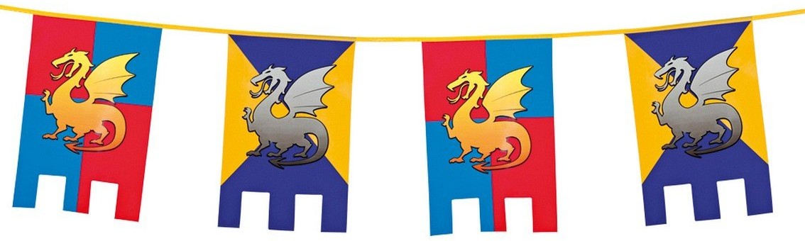 GoDan Girlanda, flagi, Rycerze i Smoki