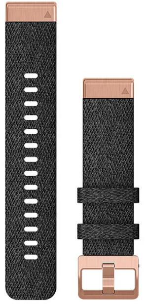 Garmin QuickFit Nylonowy pasek do zegarka 20 mm dla Fenix 6S, czarny/złoty 2022 Akcesoria do zegarków 010-12874-00