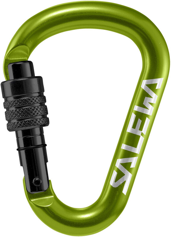 Salewa HMS Screw G2 Carabiner Medium, fluo green 2021 Karabinki zakręcane 00-0000001525-5810-MED
