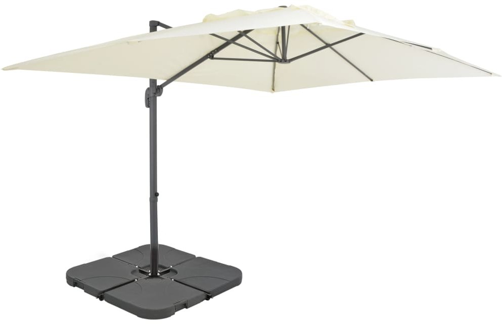 vidaXL Parasol ogrodowy z przenośną podstawą, piaskowy