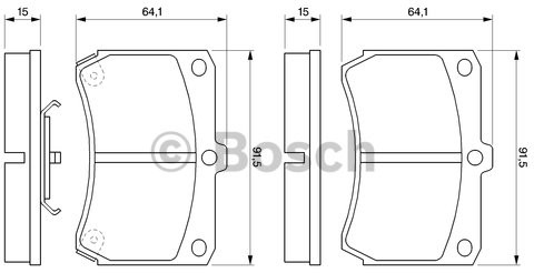 Bosch Zestaw klocków hamulcowych, hamulce tarczowe 0 986 460 390
