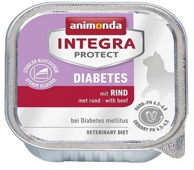 Animonda Integra Protect Diabetes dla kota - z wołowiną tacka 100g 14414