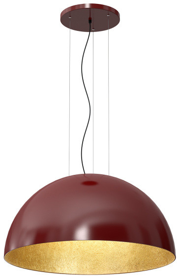 Luminex lampa wisząca 1/2 Bool 1 E27 burgund/złota 80cm 1693