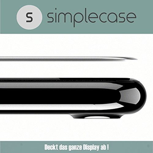 simplecase Simplecase szkło pancerne pasuje do Apple iPhone 7 / 6s / 6 Plus, Full SCREEN Premium ochrona wyświetlacza, 100% pokrycia, optymalna ochrona, ekstra stopień twardości 9H, białe - 1 sztuka BU-0002-321241