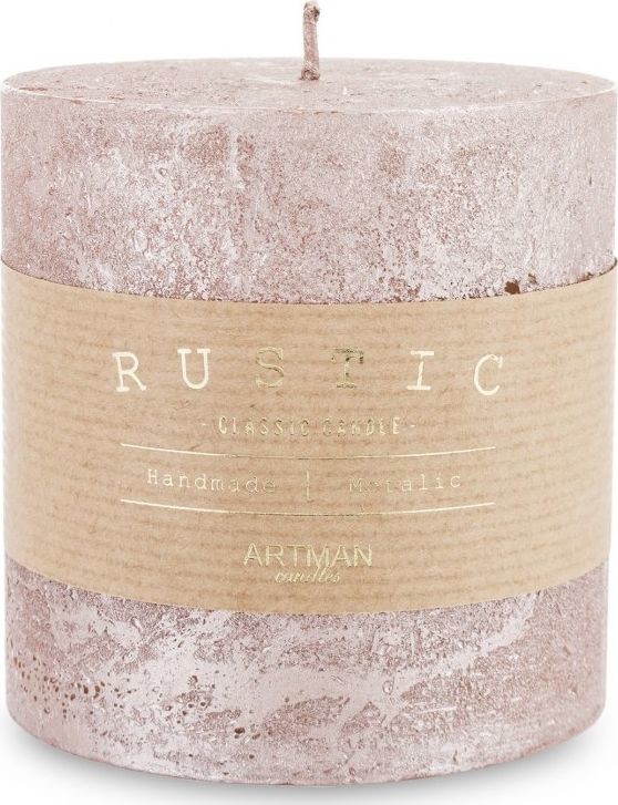 Art Pol Pol Pl Rose Gold Rustic Metalic Świeca Walec Mały 143613