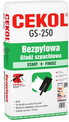 Cekol Gładź szpachlowa bezpyłowa GS-250 20 kg