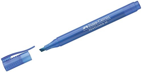 Faber-Castell 157751  Textmarker TEXTLINER 38, w kształcie pióra z Clip, niebieski 157751