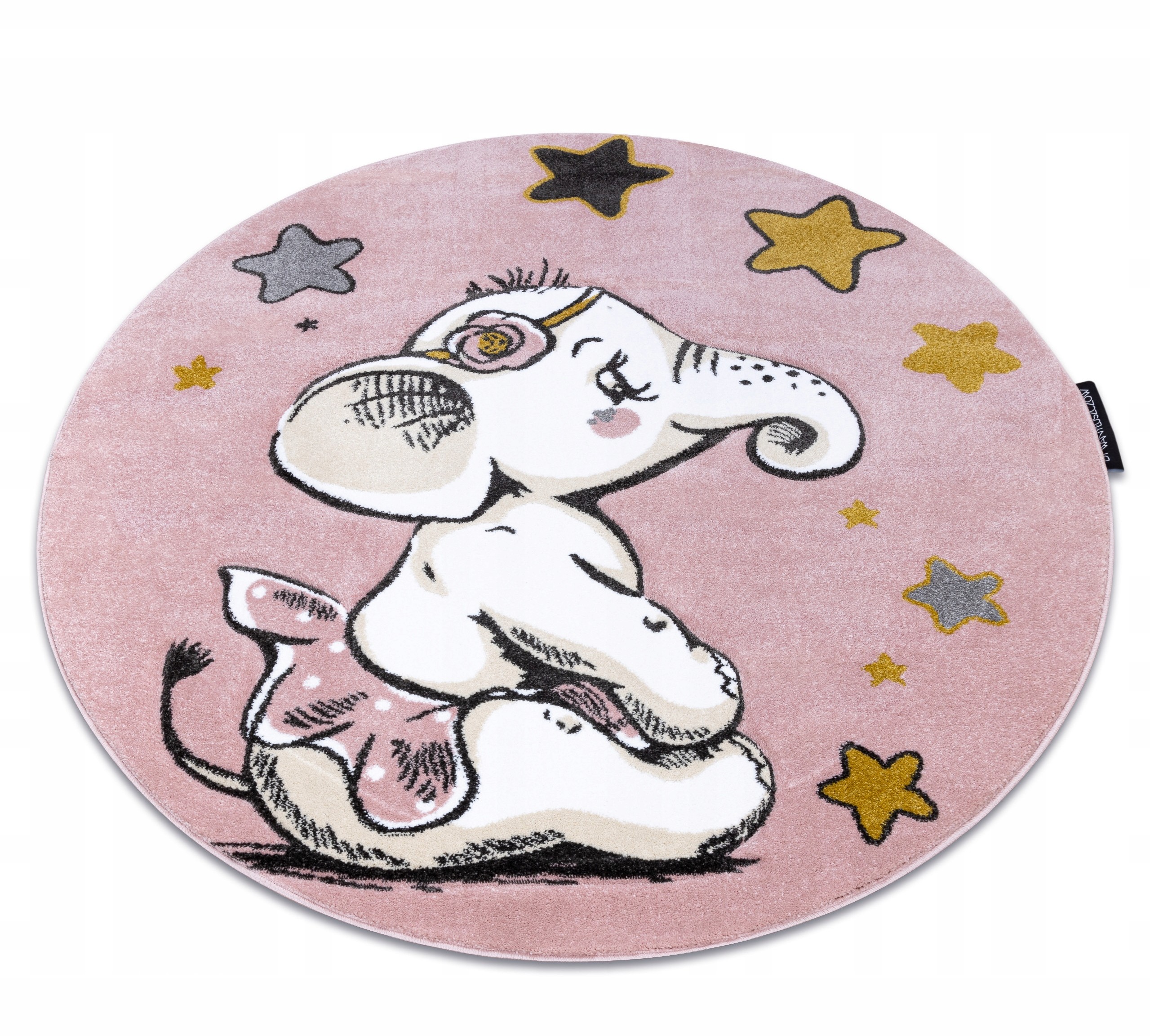 Dziecięcy Dywan Petit koło 140 cm Słoń róż #GR3720