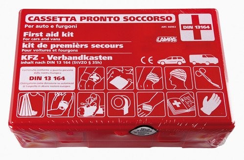 Lampa Pomoc pierwszy-KIT snowboardzistów R samochód normami DIN 13164  Box 66963