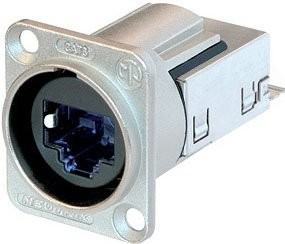 Neutrik ne8fdy C6 kształt litery D Cat6 gniazdo do wbudowania w obudowie Nickel NE8FDY-C6