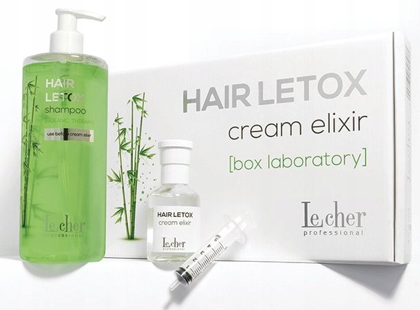 zestaw Lecher Hair Letox szampon 500ml + 4 ampułki