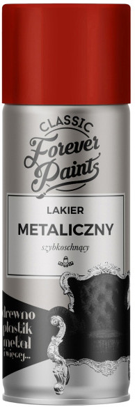 Forever paints Lakier metaliczny szybkoschnący Forever Paints 400 ml czerwony