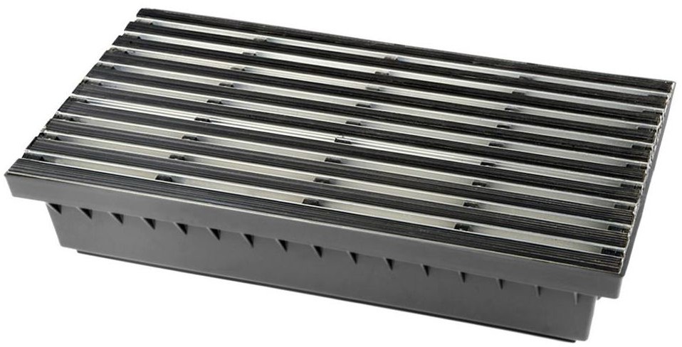 Wycieraczka zewnętrzna gumowo aluminiowa wpuszczana 60x60 cm z podstawą 40 cm