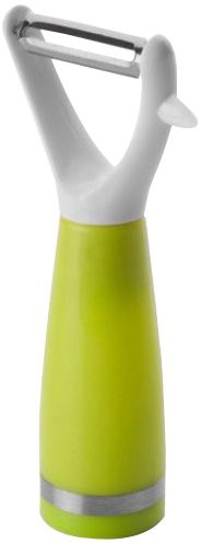 Ibili 739001 obieraczka do warzyw oszczędzania komfort stal szlachetna/tworzywo sztuczne srebrny/zielony/biały 15 x 8 x 5 cm 739001