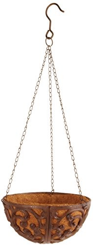 Esschert Design Esschert bph25 wzornictwo, Hanging Basket żeliwa o średnicy 25 cm S, 26, 5 X 26, 5 X 15, 5 cm BPH25