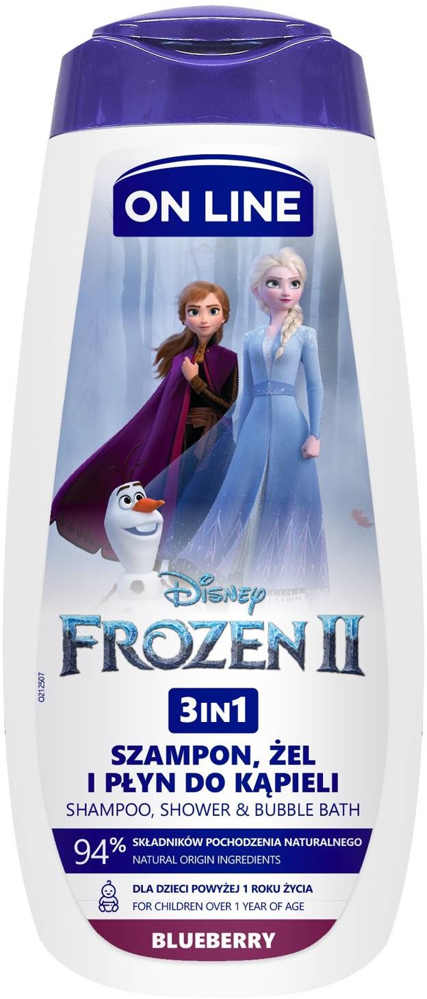 On Line Disney Żel pod prysznic 3w1 dla dzieci Frozen II - Blueberry 400ml