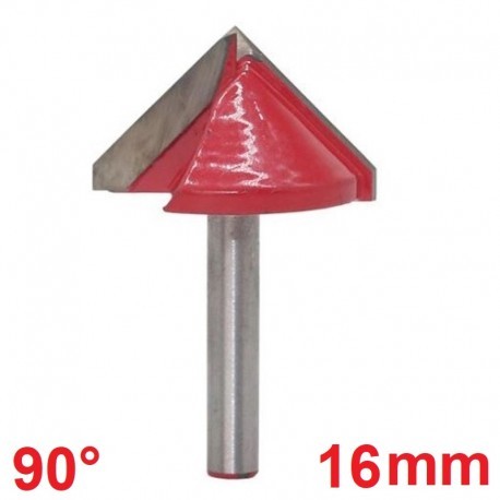 Frez VHM 3D 16mm 90 stopni chwyt 6mm carving