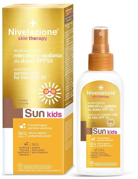 Ideepharm Nivelazione Skin Therapy Sun wodoodporne mleczko do opalania dla dzieci SPF50 150ml