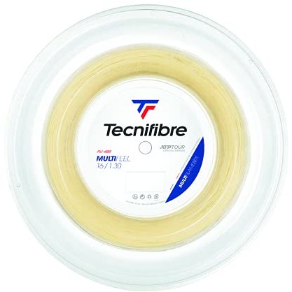 Tecnifibre Unisex rolka dla dorosłych 200 m MULTIFEEL 1.30 struny do tenisa, naturalny, 1,30 TFR221