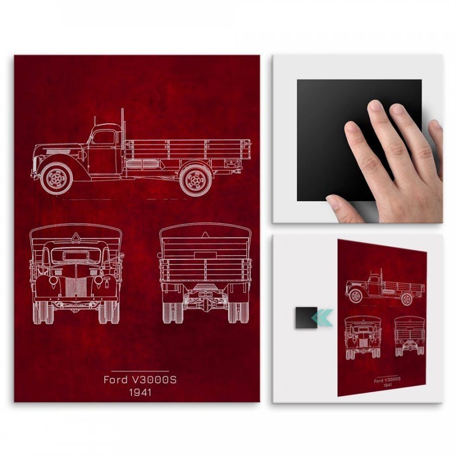 Pix4home Plakat metalowy Ford V3000S Projekt Scarlet L POS-L-02846