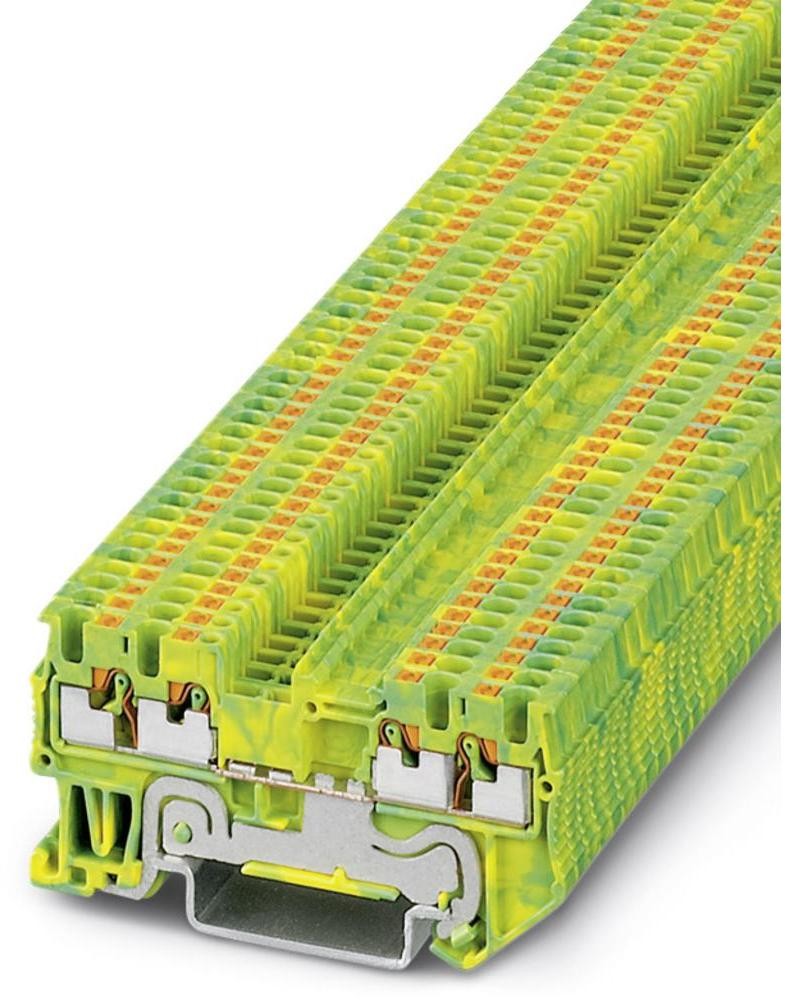 Phoenix Contact Zacisk przewodu ochronnego PT 1 5/S-QUATTRO-PE PT 1 5/S-QUATTRO-PE Phoenix Contact 3208333 zielono-żółty Zawartość 50 szt PT 1 5/S-QUATTRO-PE