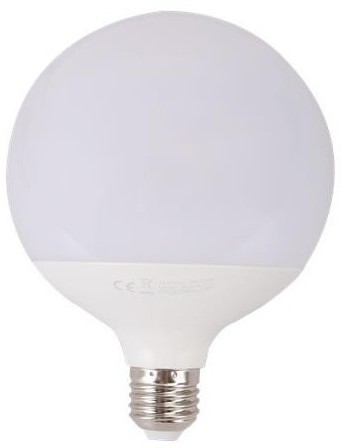 AIGOSTAR Żarówka LED E27 18W (G120 / duża kula) - zimna biel