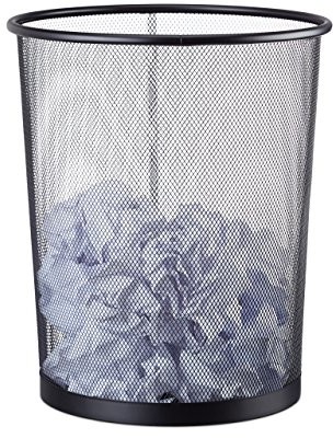 Relaxdays kosz na papier, duży kosz na papier do biura, kosz na śmieci 20 litry metalowe,  30 cm, wysokość 35 cm, różne kolory 1022507_46