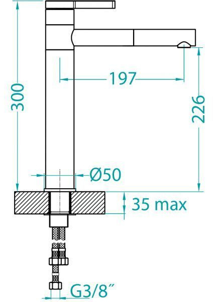 Alveus Zina Bateria kuchenna wysoka steel/chrom 1129060