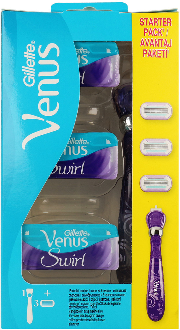 Gillette Venus Starter Pack Zestaw Maszynka Do Golenia Dla Kobiet + 3 Wymienne Wkłady
