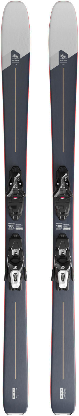WEDZE Narty FREERIDE z wiązaniami FR 100 ROOKIE 90 3608449830294